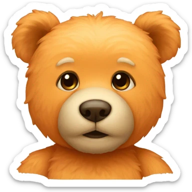 light orange colour teddy bear sticker