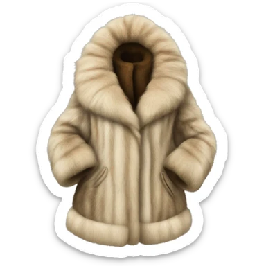 women’s vintage fur coat sticker