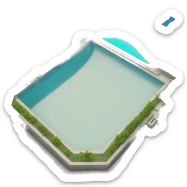 A swimming pool of 659,389,678 km/2 sticker