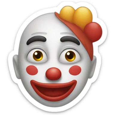 un clown amoureux sticker