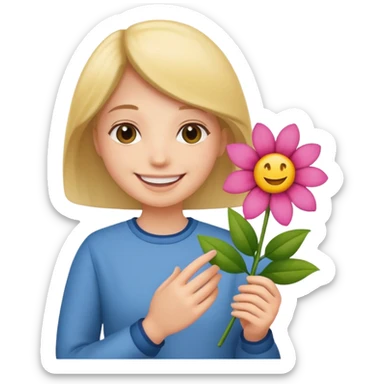 🌺🫳🏻 sticker