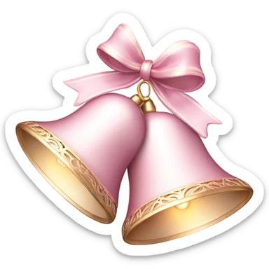 Light pink Christmas bells sticker