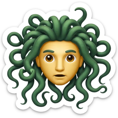 A male version of of Medusa sticker