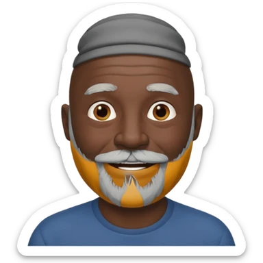 my dad buts he is black and not old with a grey beard and no hair sticker