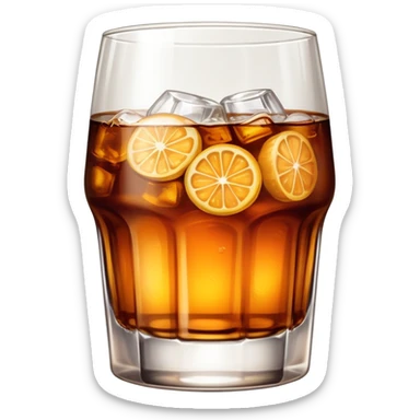 South African brandy and coke in a hi-ball glass sticker