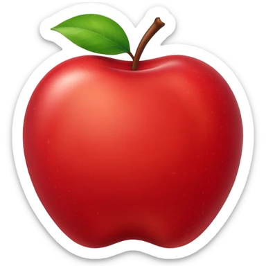a red apple emoji sticker