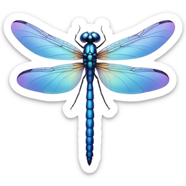 blue dragonfly sticker