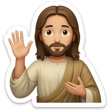 Jesus holding hands out sticker