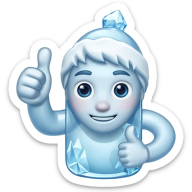 freezing thumbs up sticker