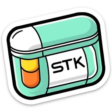 Oblong Pill Capsule sticker