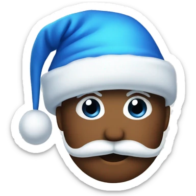 Blue Christmas hat sticker