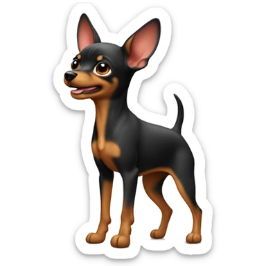 Cute miniature pincher sticker