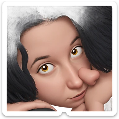 intimate gaze between two characters sticker