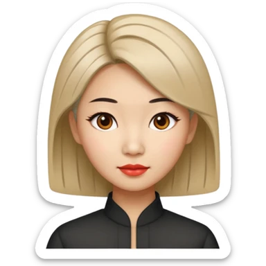 chinese woman with modern hairstyle sticker