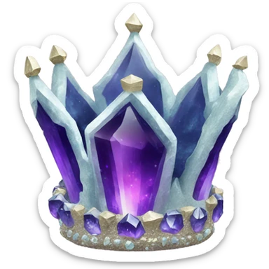 crystal geode crown sticker