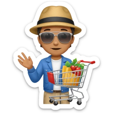 Homme caddie sticker