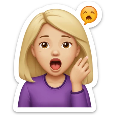 girl wake up sticker