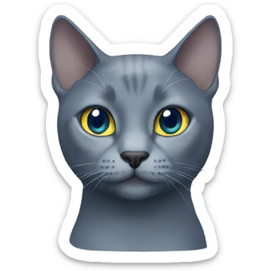Russian blue cat sticker