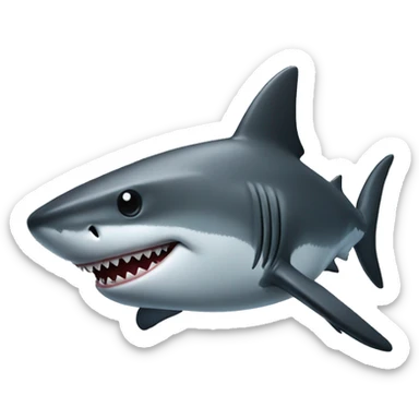 Shark with a top hat and wear black hoodie sticker