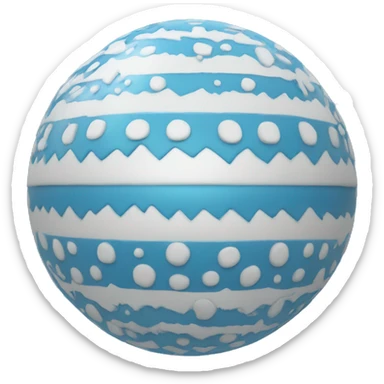 Blue x-mas tree ball sticker