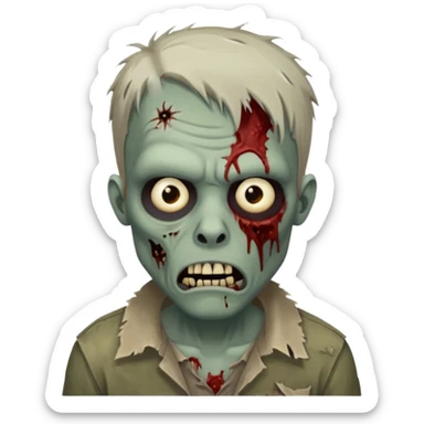 Make a zombie that have a scar in his head like 67 sticker