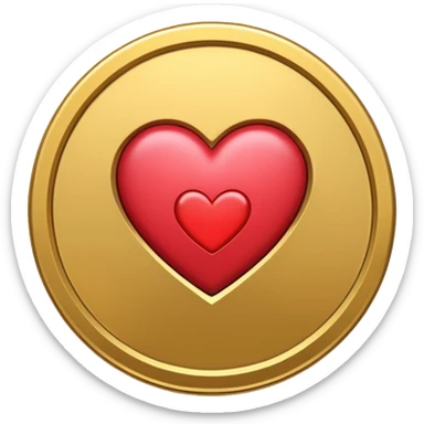 vilet coin with heart sticker