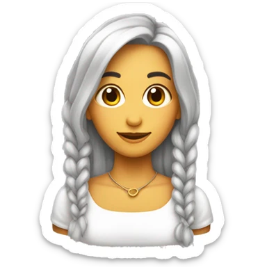 menina de costas com laço no cabelo sticker