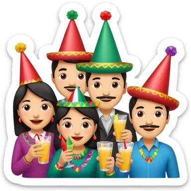 2 Mexicans partying sticker