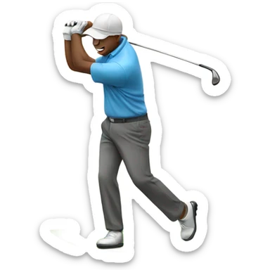 Man playing golf sticker
