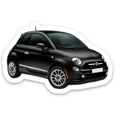 black 2010’s fiat 500 sticker