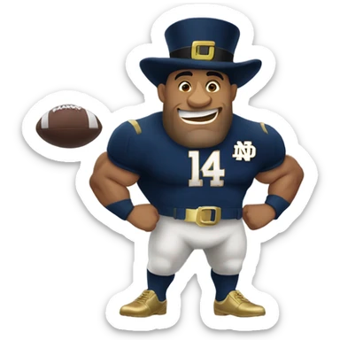 The rock as the noterdame maskot  sticker