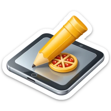 3D icon symbolizing writing a review and sharing opinions, food app context, single object, modern and clean style, soft lighting, isolated, no background sticker
