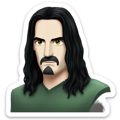Peter Steele long hair no beard  sticker