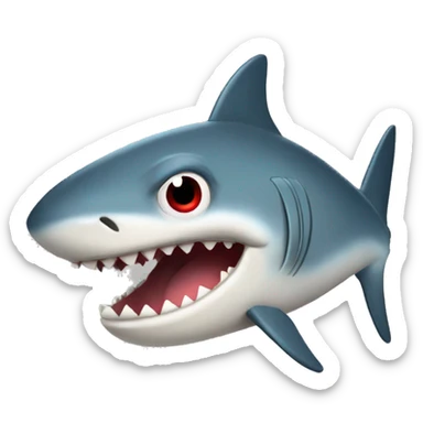 Tiburón con ojos de corazón  sticker