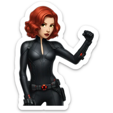 Marvel Black widow simbol sticker