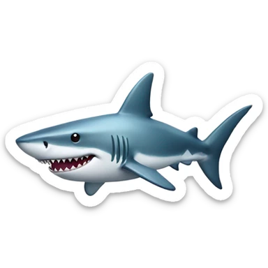 Shark with a top hat sticker