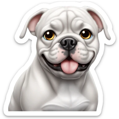 Bouledogue français merle black and Grey and bleu eye sticker