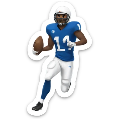 malik nabers catch blue jersey number 1 sticker