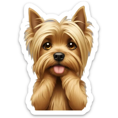 yorkshire terrier facepalm sticker