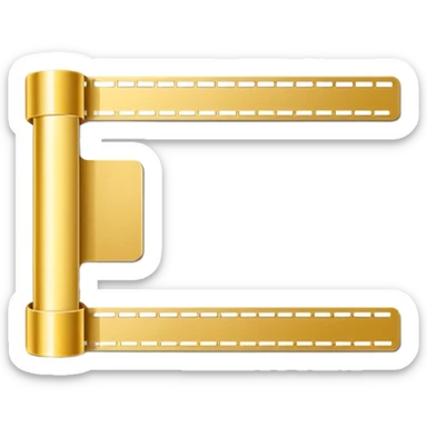 Measurement tape in gold for visiting card more options  sticker