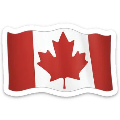 Canadian flag sticker