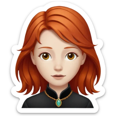 Chappell Roan, is an American singer and songwriter from Missouri. Working with collaborator Dan Nigro, the majority of her music is inspired by 1980s synth-pop copper red hair long sticker