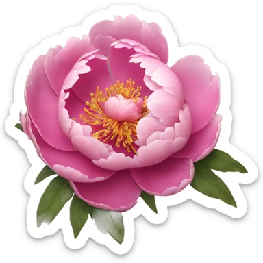 Pink peony  sticker