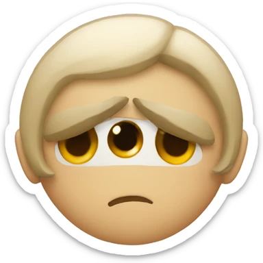 una carita con un ojo tapada como que te entendi sticker