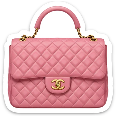 Pink chanel bag gold hardware sticker