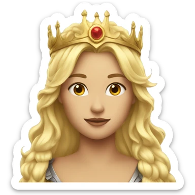 blond Valkyrie with a crown sticker