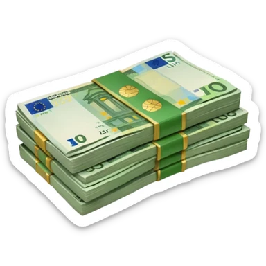 liasse de billet d'euro sticker