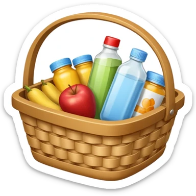 generate an image for health products basket sticker