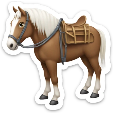 Caballo con silla  sticker