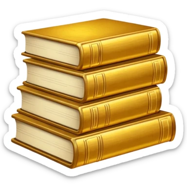 books, golden glow sticker